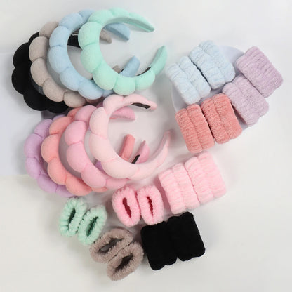 Cloud Spa Headband & Wristband Set