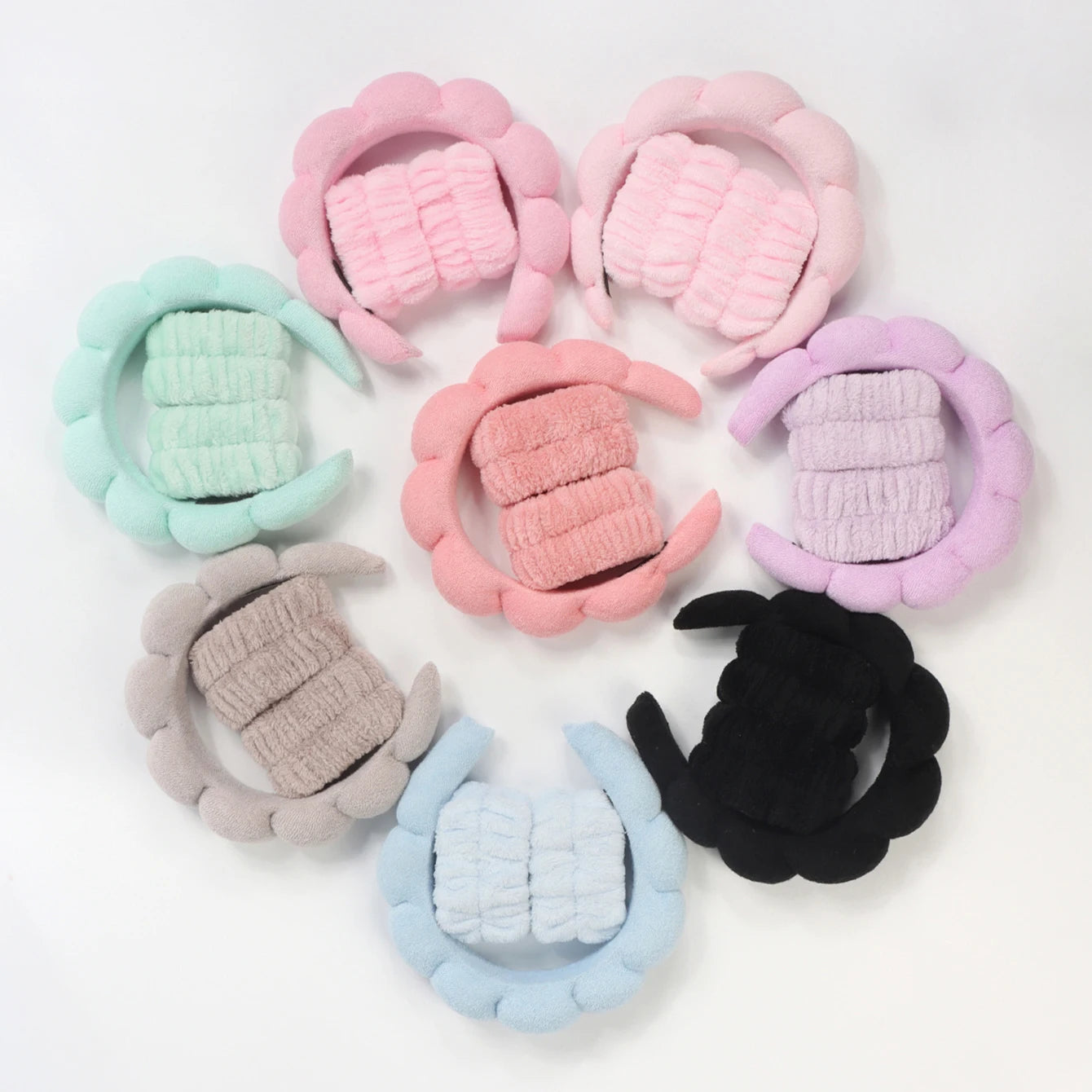 Cloud Spa Headband & Wristband Set